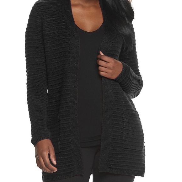 Womens Apt 9 Open Front Long Cardigan 